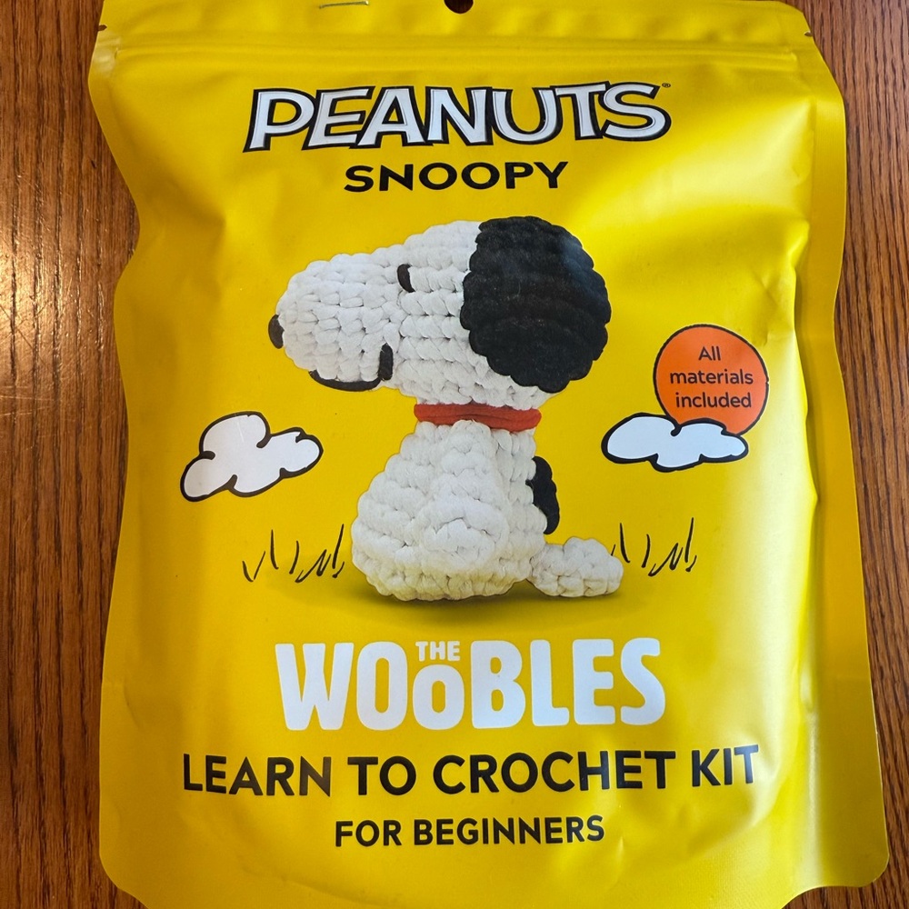 The Woobles x Peanuts Snoopy Crochet Kit for Beginners - Unopened NIB